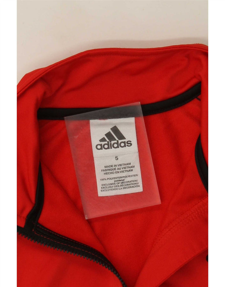 Jachetă de top pentru trening Adidas băieți 4-5 ani poliester color bloc roșu
