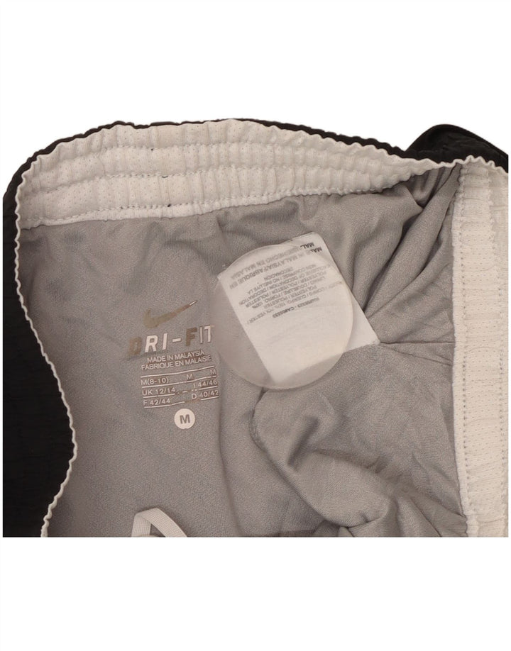 Pantaloni scurti sport NIKE Dri Fit pentru femei UK 12/14 Poliester mediu negru