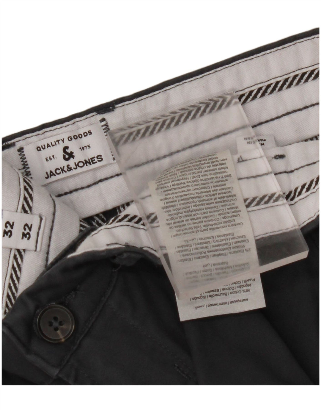 Pantaloni chino slim pentru bărbați JACK & JONES L32 L32 bumbac gri