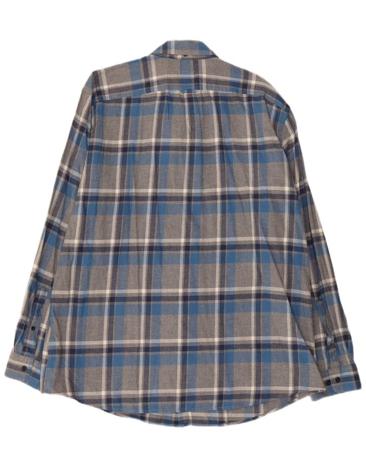 Cămașă de flanel pentru bărbați L.L.Bean, bumbac cu carouri gri