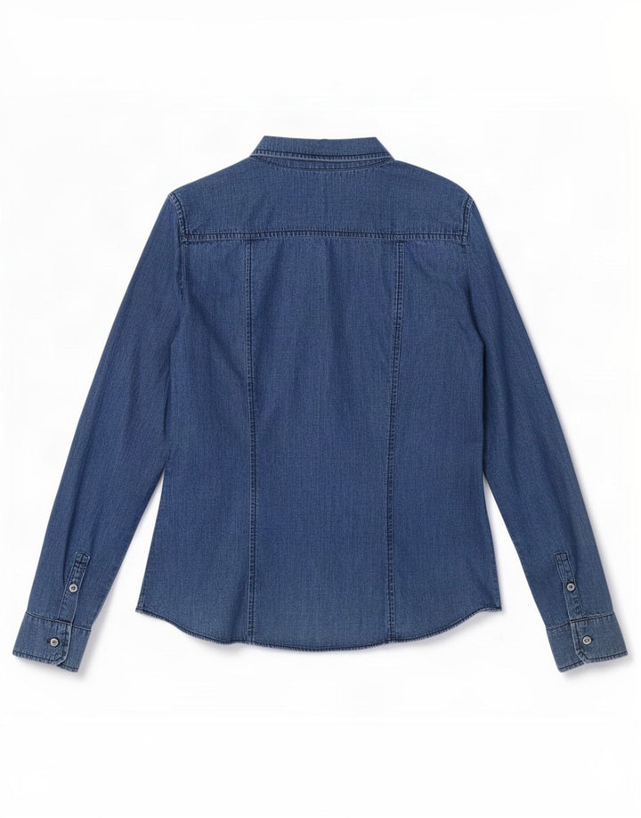 Cămașă Marella EMME Denim IT 42 Bumbac Albastru Mediu