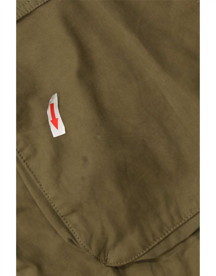 Jachetă Parka cu glugă pentru femei Marks & Spencer UK 18 XL Kaki Poliester
