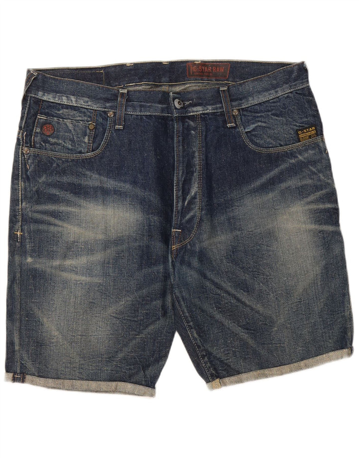 G-Star Pantaloni scurți din denim pentru bărbați W34, mare, albastru, bumbac