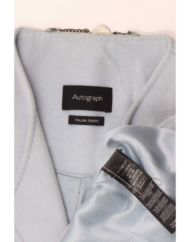 Palton cu autograf pentru femei Marks & Spencer UK 12 Medium Blue Classic