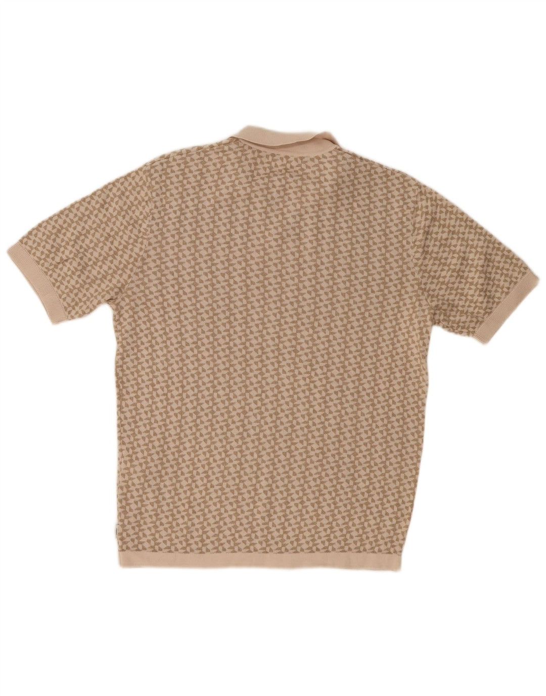 Tricou polo Jack & Jones pentru bărbați, bumbac geometric, bej mediu