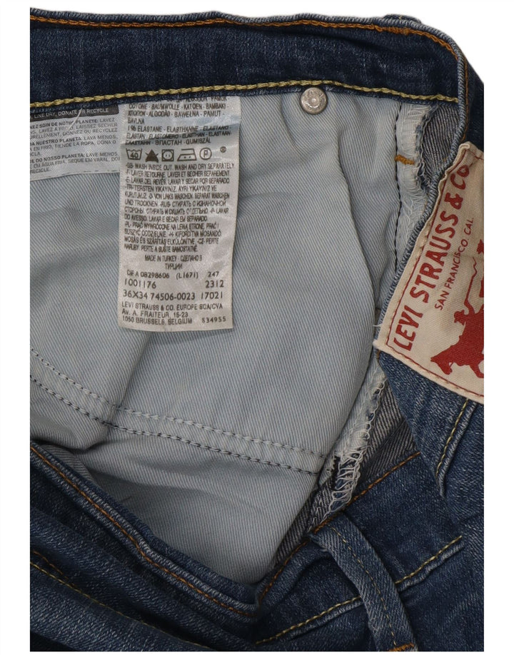 Blugi drepti pentru bărbați Levi's W36 L34 Bumbac albastru