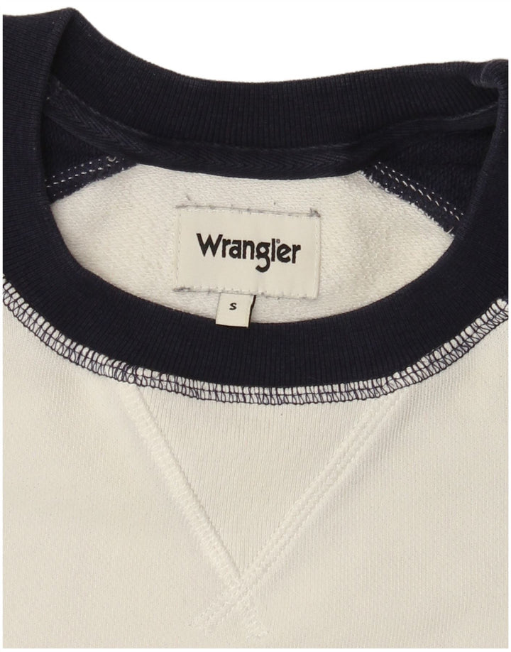 Hanorac pentru bărbați Wrangler Jumper mic, alb, bloc de culoare