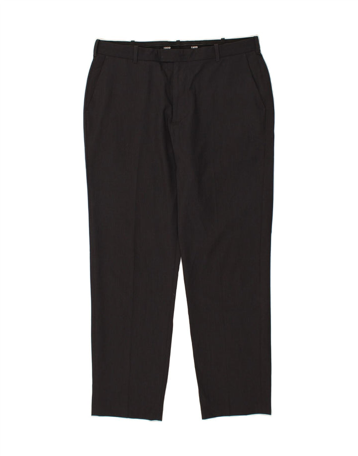 IZOD Mens Straight Suit Trousers W36 L32 Grey Polyester Vintage Izod and Second-Hand Izod from Messina Hembry 