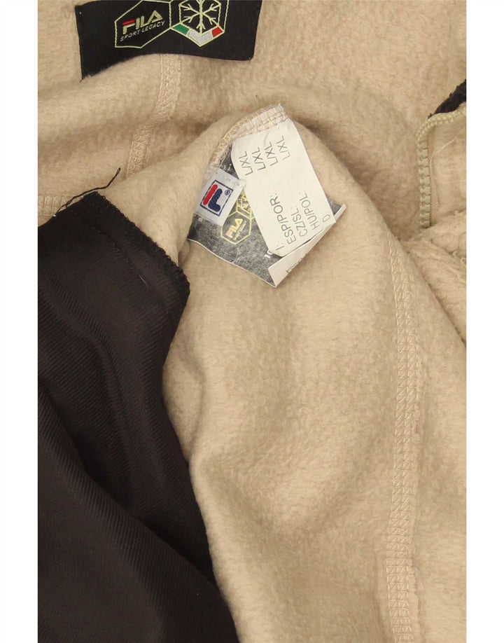 Jachetă fleece pentru bărbați Fila UK 40, mare, bej, poliester
