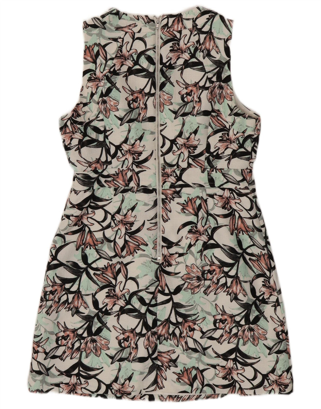 WAREHOUSE Womens Sleeveless Sheath Dress UK 12 Medium Multicoloured Floral