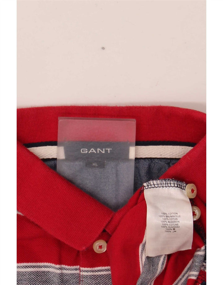 Tricou polo pentru bărbați Gant XL, bumbac cu dungi roșii
