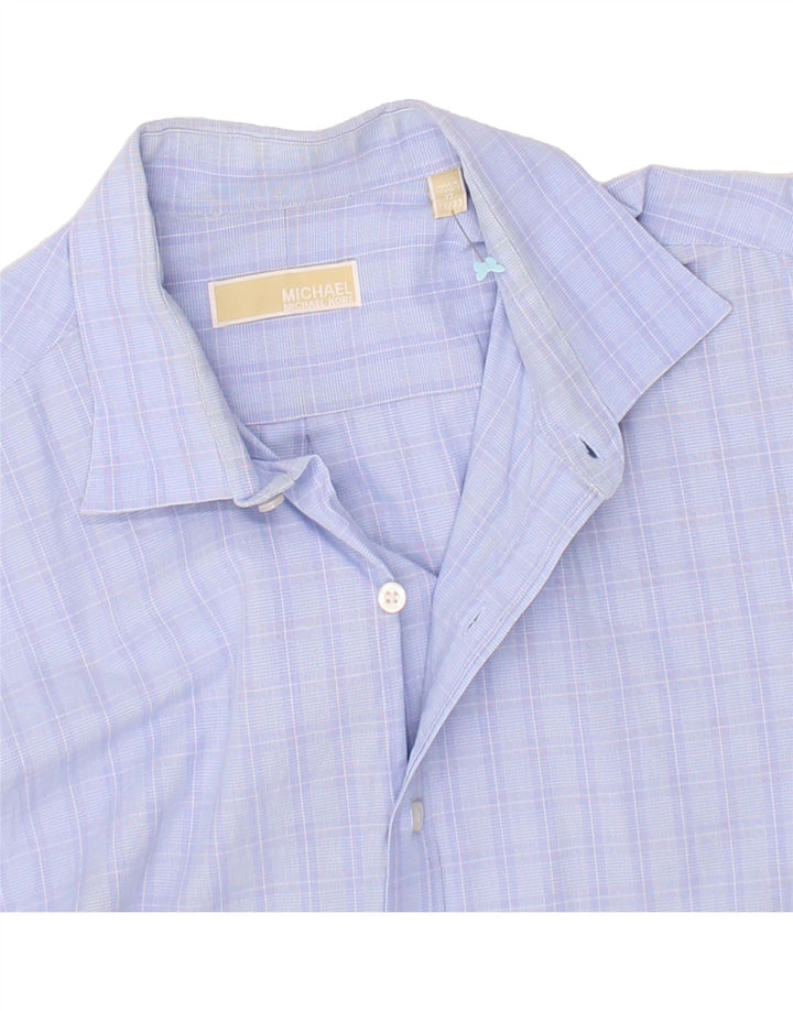 MICHAEL KORS Mens Shirt Size 17 XL Blue Check Vintage Michael Kors and Second-Hand Michael Kors from Messina Hembry 