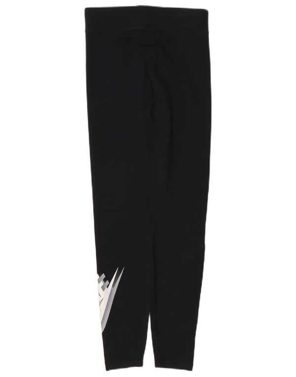 Leggings grafic NIKE pentru femei, strâns, UK 10, negru