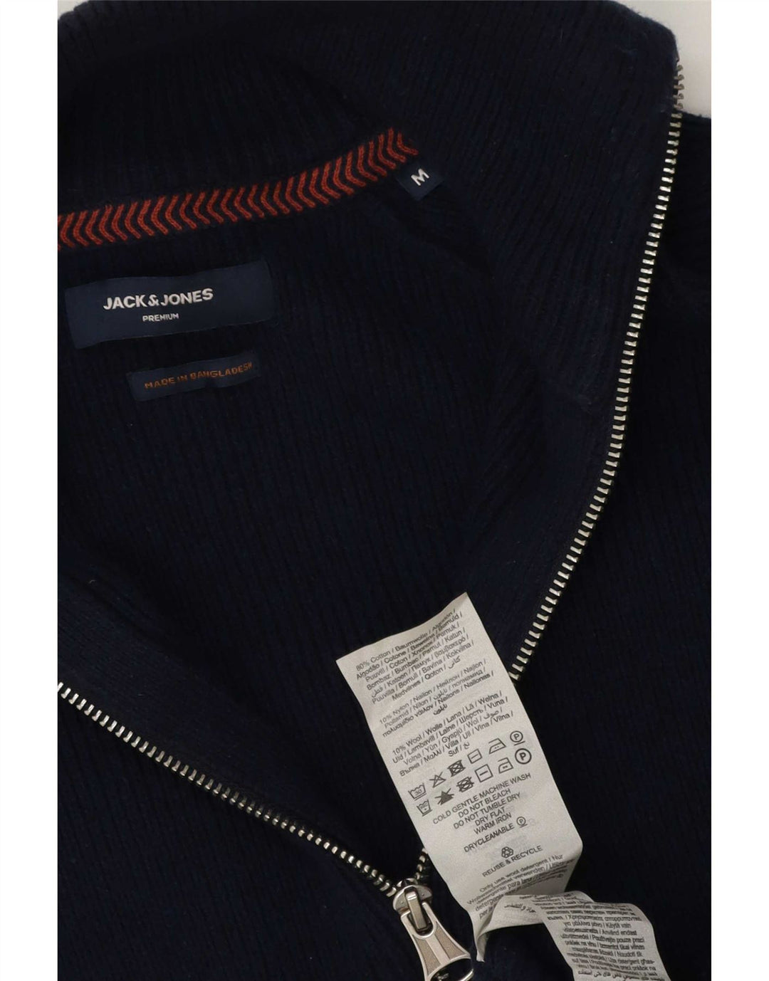 Pulover cardigan pentru bărbați Jack & Jones, bumbac mediu albastru bleumarin
