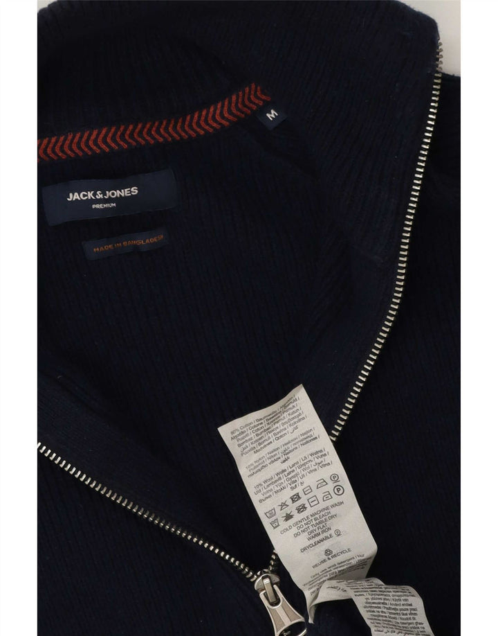 Pulover cardigan pentru bărbați Jack & Jones, bumbac mediu albastru bleumarin