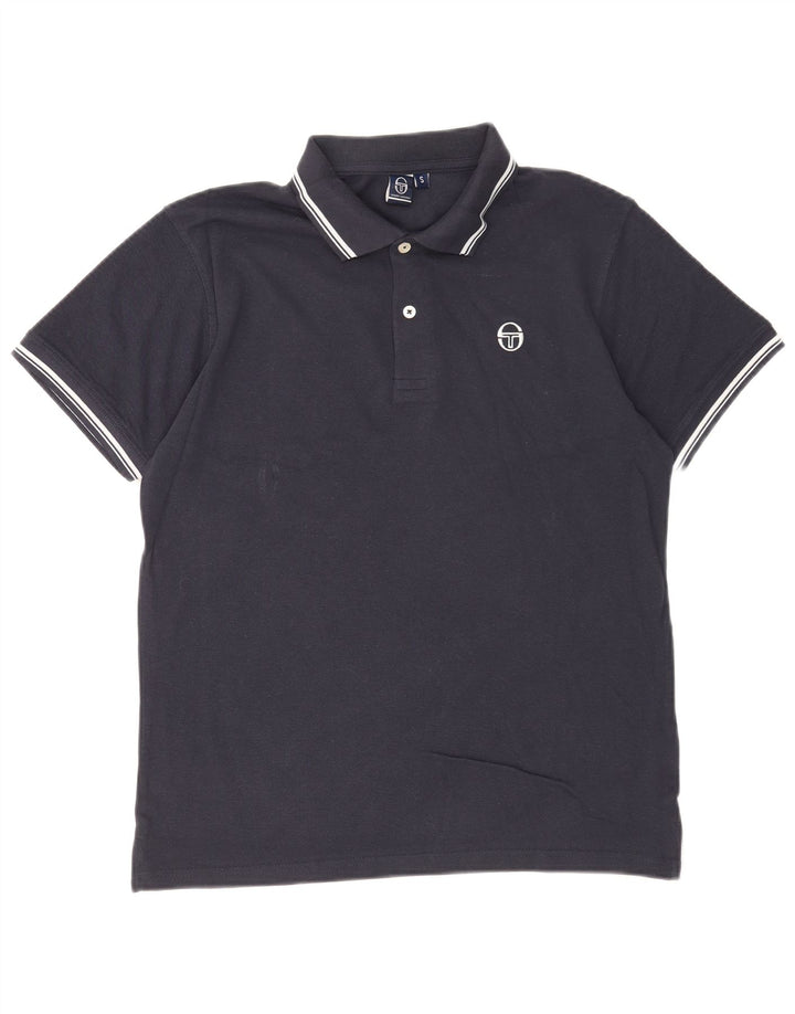 Cămașă polo Sergio Tacchini pentru bărbați din bumbac bleumarin mic