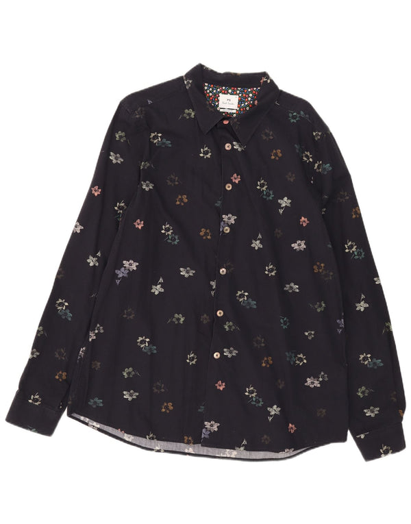 Cămașă pentru bărbați Paul Smith, cu tăiere obișnuită, XL, albastru marin, bumbac floral