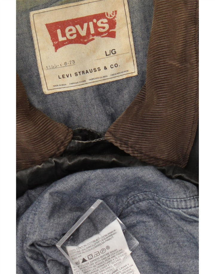 Jachetă militară Levi's pentru bărbați UK 40, mare, negru, bumbac