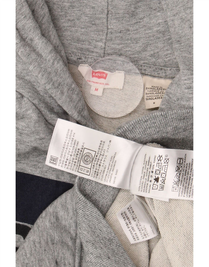Pulover Levi's pentru damă cu capota cu grafică UK 14, bumbac cu pete gri mediu