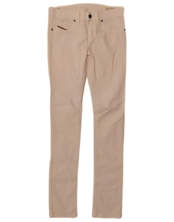 Blugi Skinny Fete Diesel 13-14 Ani L28 L31 Bumbac alb