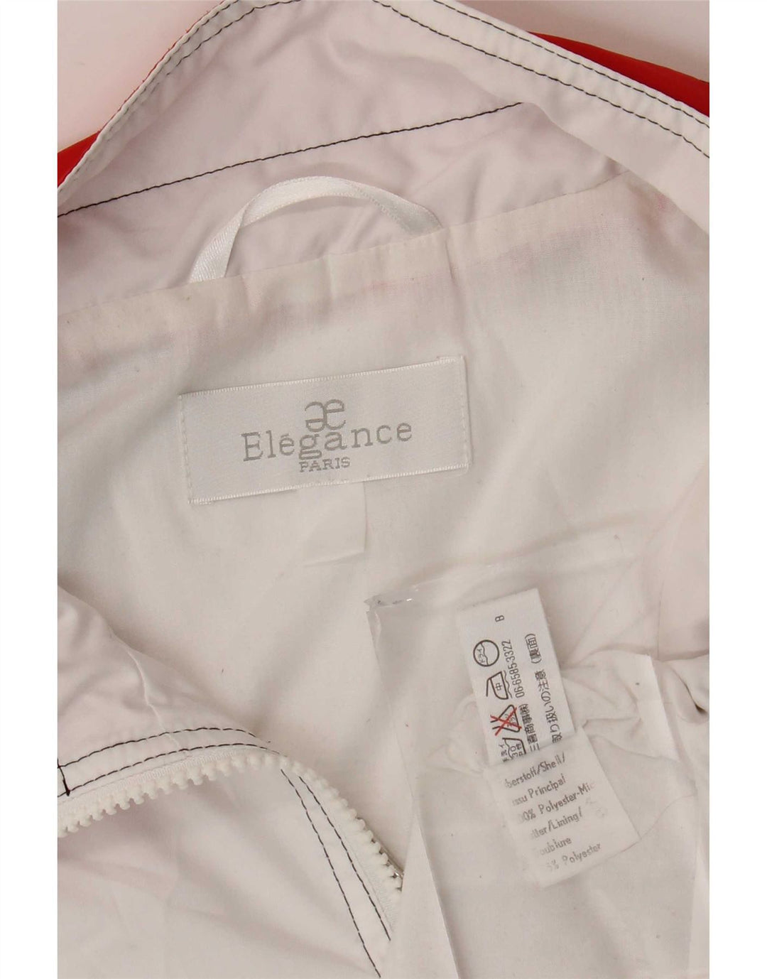 Gilet crop pentru femei Elegance UK 16, mare, alb, poliester color bloc