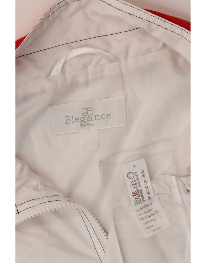 Gilet crop pentru femei Elegance UK 16, mare, alb, poliester color bloc