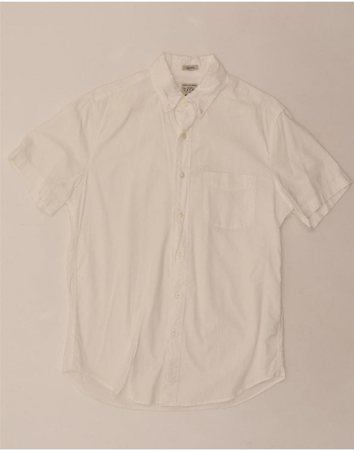 J. CREW Mens Classic Short Sleeve Shirt Small White Cotton Vintage J. Crew and Second-Hand J. Crew from Messina Hembry 