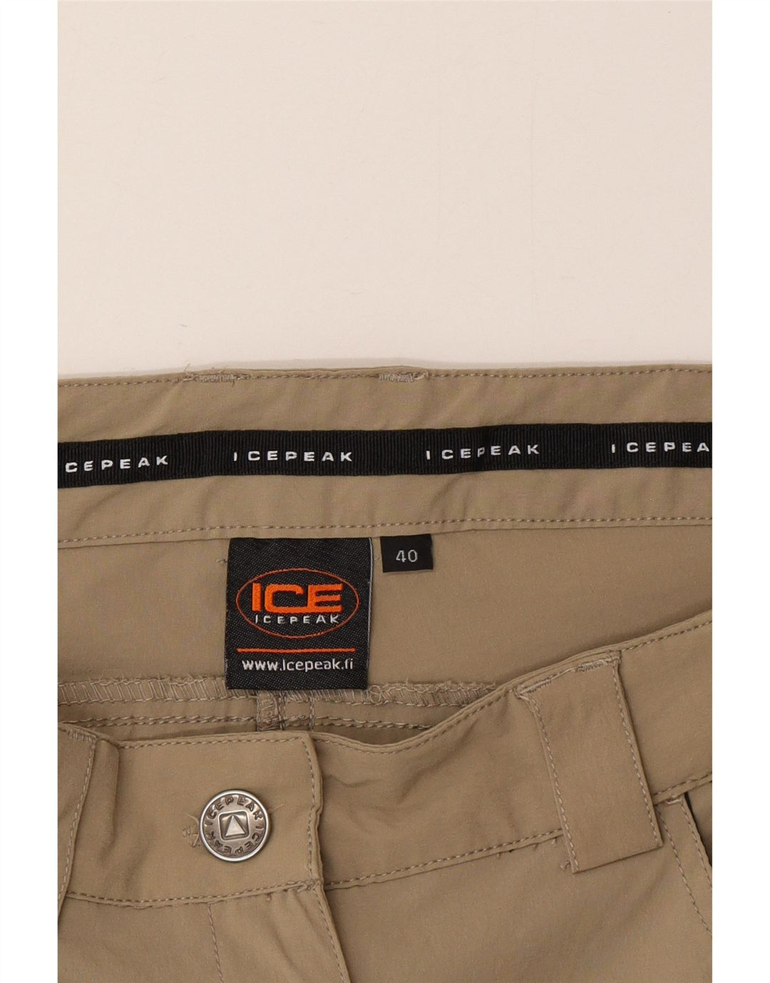 Pantaloni cargo pentru drumeții Icepeak pentru femei EU 40 Medium W30 L32 Kaki Poliester