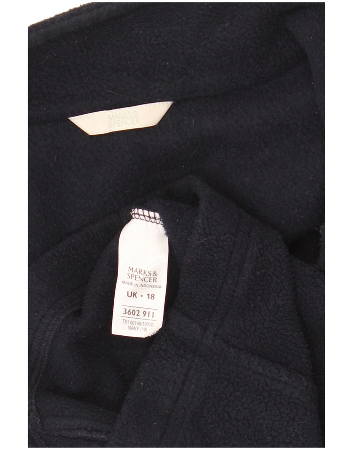 Jachetă fleece pentru femei Marks & Spencer UK 18 XL bleumarin poliester