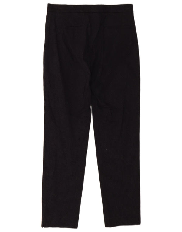 Pantaloni chino drepți pentru femei Jigsaw UK 10 mici W30 L29 bleumarin chevron