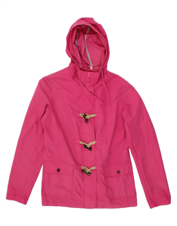 FAT FACE Womens Hooded Duffle Jacket UK 10 Small Pink Cotton Vintage Fat Face and Second-Hand Fat Face from Messina Hembry 