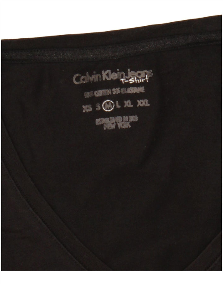 CALVIN KLEIN JEANS Tricou cu grafic pentru femei Top UK 12 Medium Black