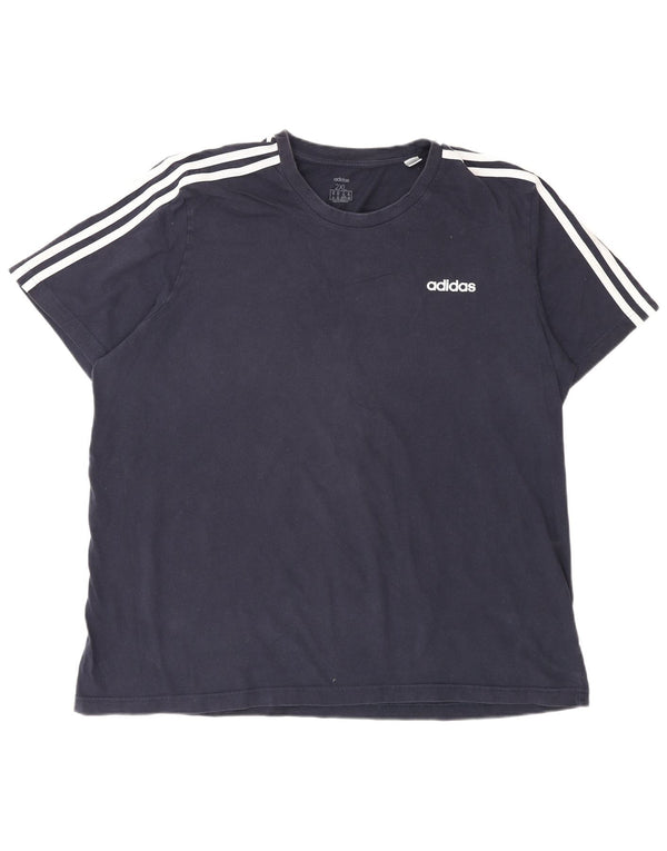 Tricou pentru bărbați Adidas 3D Arc Top 2XL, albastru, bumbac sport
