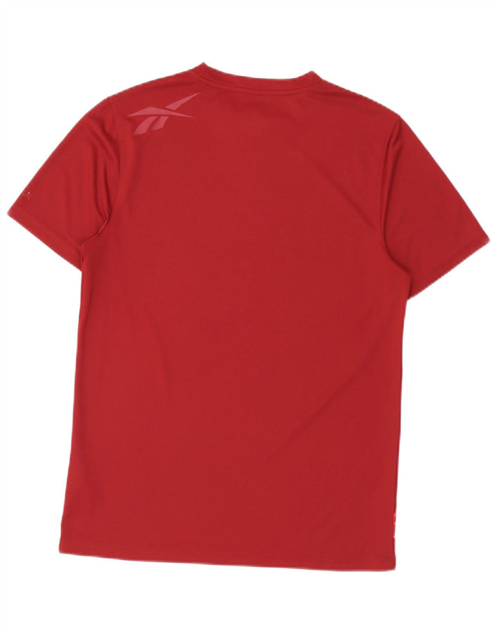 Reebok Mens Graphic T-Shirt Top Small Burgundy Polyester