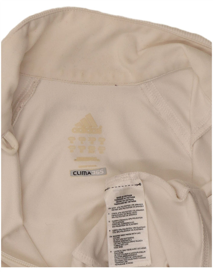 Jachetă de trening pentru femei Adidas UK 16, mare, alb, poliester