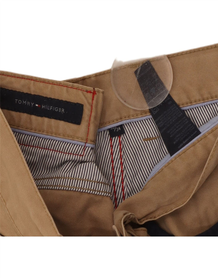 TOMMY HILFIGER Pantaloni casual drepti pentru bărbați W33 L29 bumbac bej