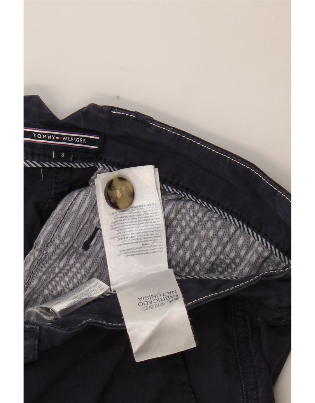 TOMMY HILFIGER Pantaloni scurti chino pentru femei US 8 Medium W32 Bumbac bleumarin