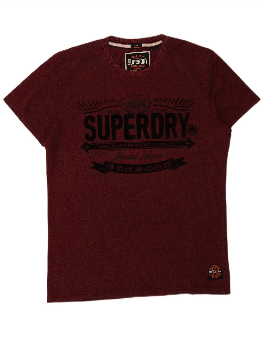 Tricou grafic pentru bărbați SUPERDRY Top Medium Maroon