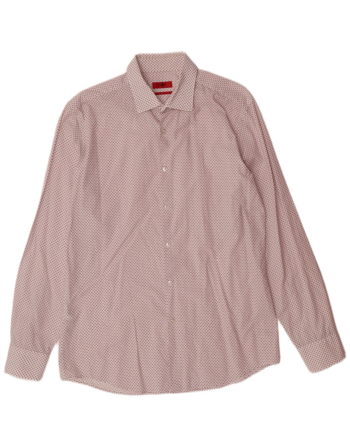 Cămașă pentru bărbați HUGO BOSS Slim Fit Mărimea 42 16 1/2 mare, bumbac cu pete albe