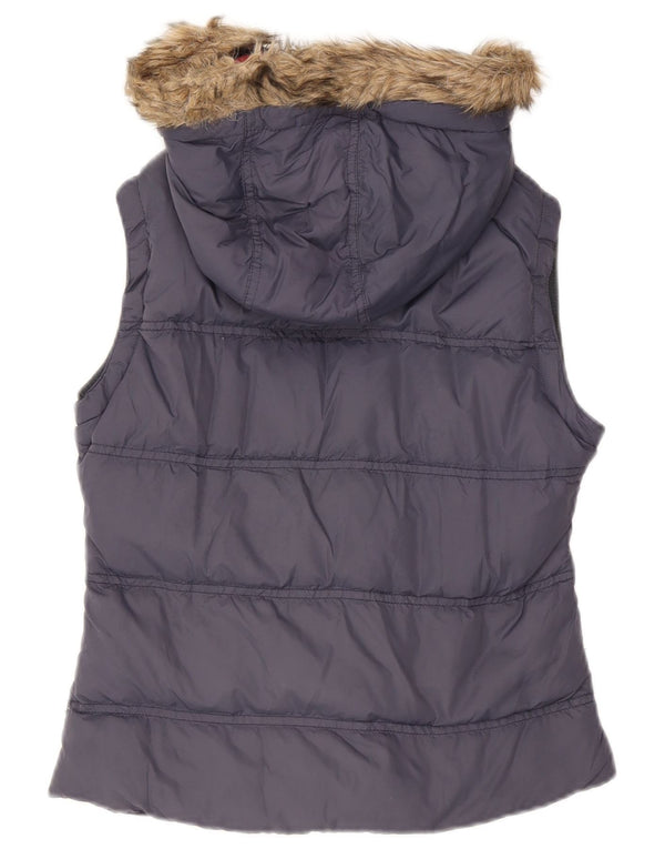 Jack Wills Gilet căptușit cu glugă pentru bărbați UK 8 Small Bleumarin