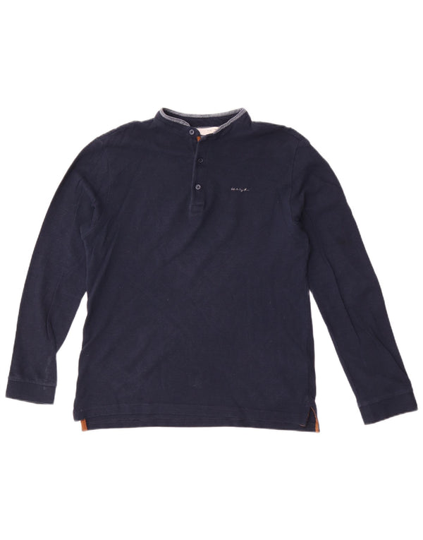 Tricou polo cu mânecă lungă pentru băieți Zara 11-12 ani, bumbac bleumarin