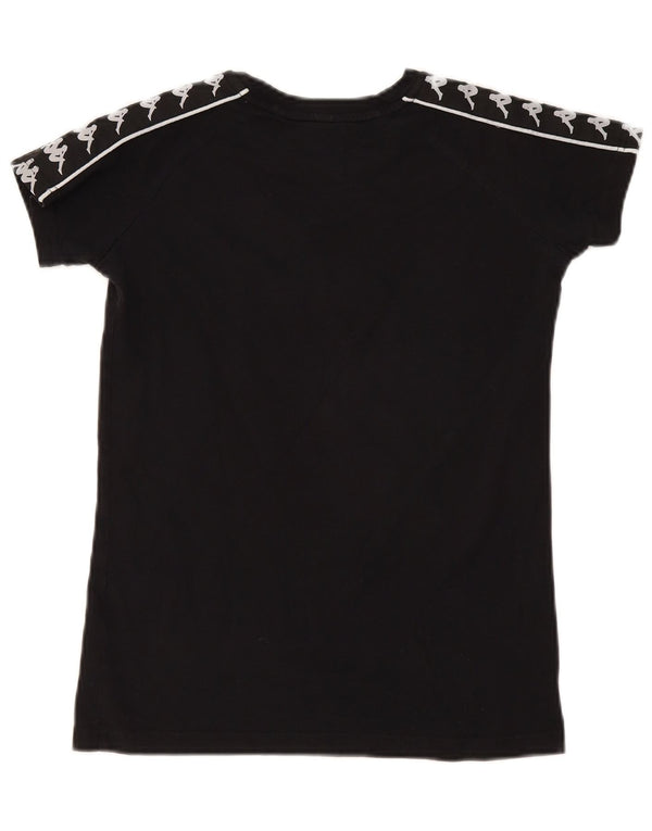 Tricou grafic Kappa pentru femei Top UK 10 Small Black Bumbac