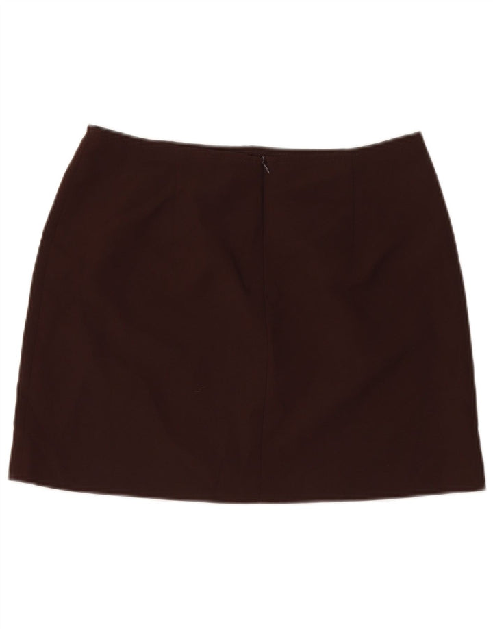 Fusta Mini Femei Zara EU 42 Large W32 Maro