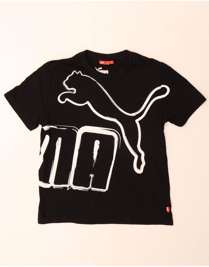 Tricou grafic Puma pentru bărbați Top mare din bumbac negru