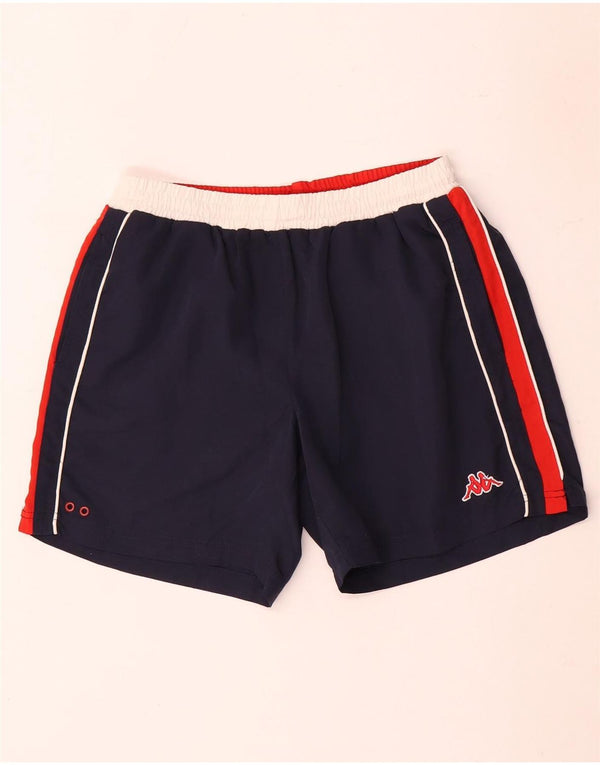 Pantaloni scurți sport Kappa pentru bărbați, medii, albastru, poliester color bloc