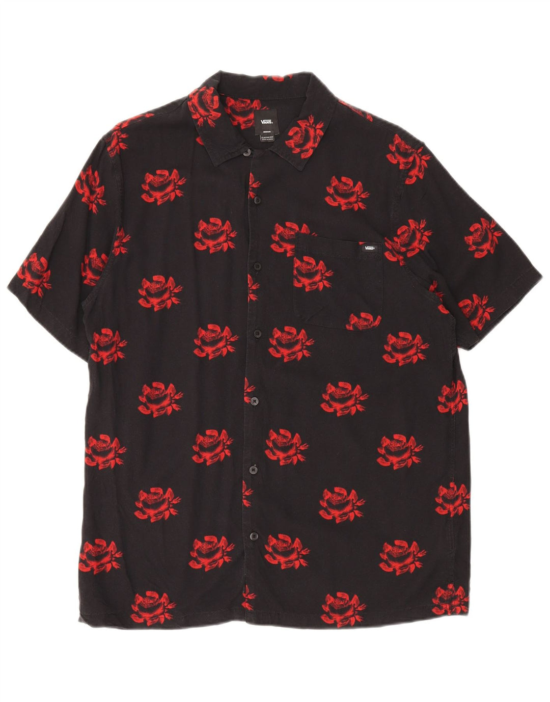 Cămașă cu mânecă scurtă pentru bărbați Vans Classic Fit Medium Black Floral Tropical