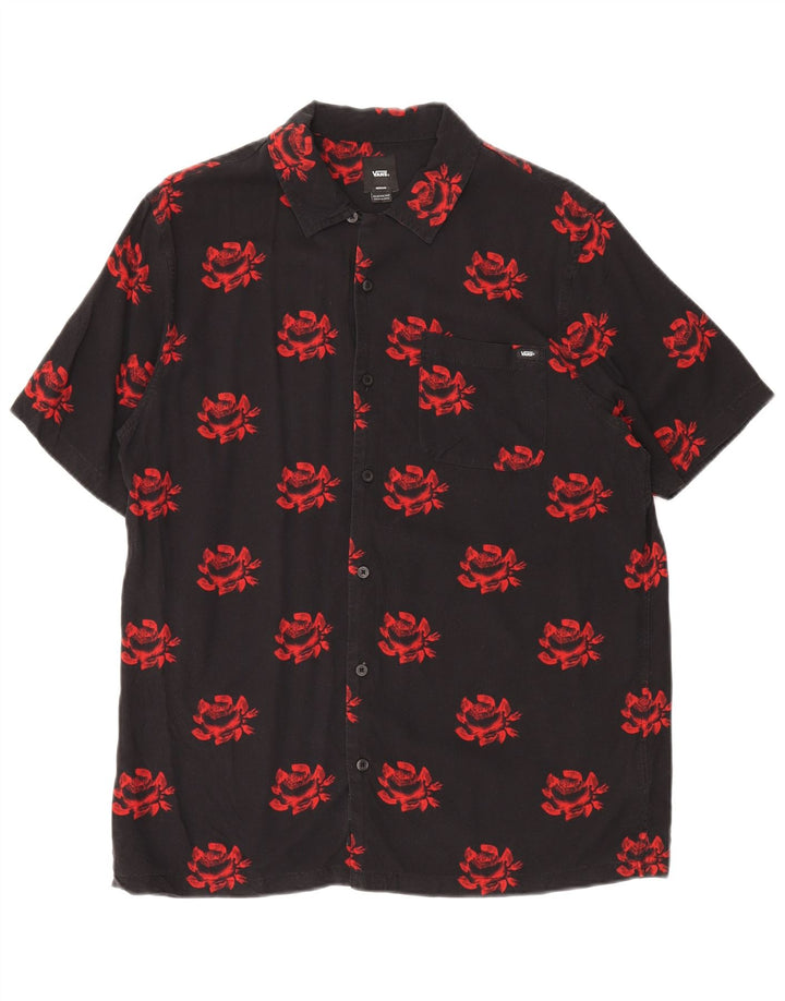 Cămașă cu mânecă scurtă pentru bărbați Vans Classic Fit Medium Black Floral Tropical