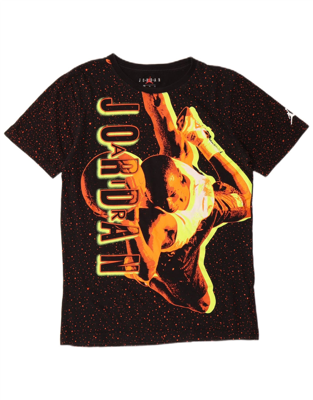 Tricou grafic JORDAN Băieți Top 13-14 Ani XL Bumbac cu pete negre