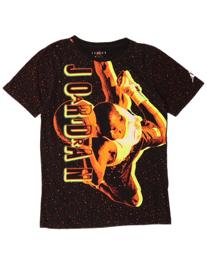 Tricou grafic JORDAN Băieți Top 13-14 Ani XL Bumbac cu pete negre