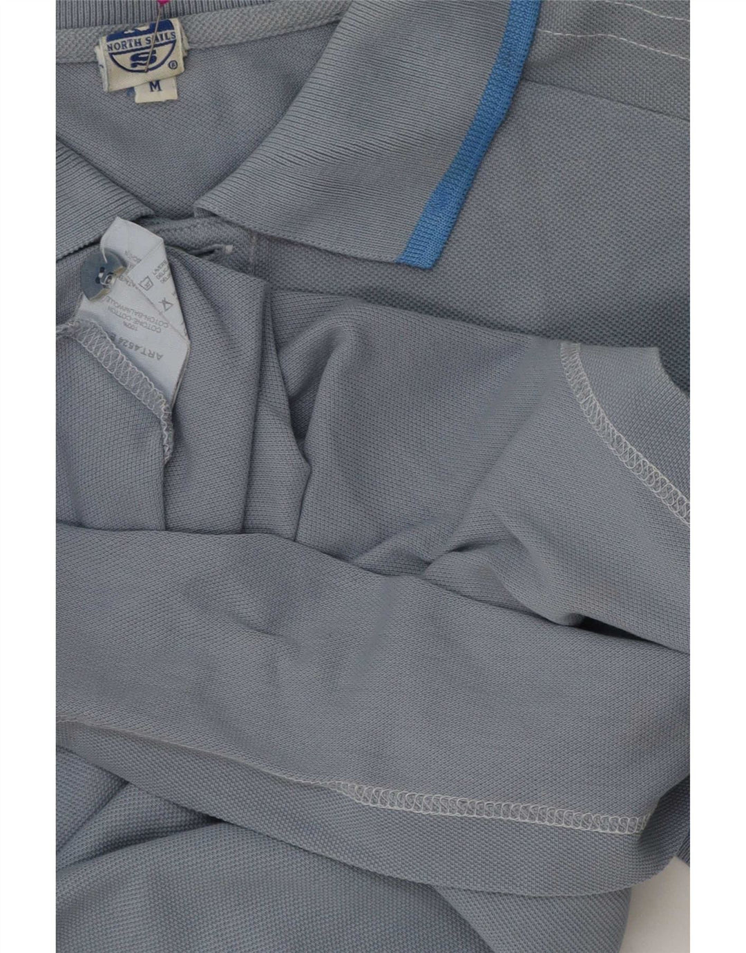 Tricou polo North Sails pentru bărbați, bumbac cu dungi albastre medii